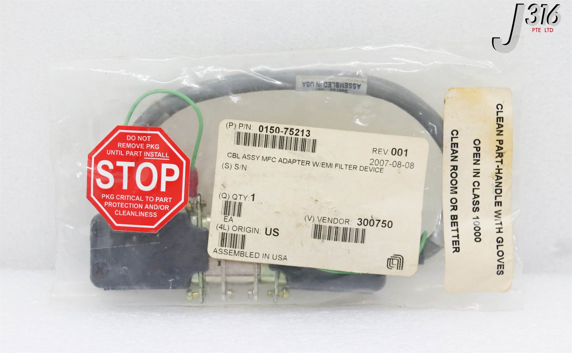C3552 APPLIED MATERIALS CABLE ASSY, MFC ADAPTER W/ EMI FILTER (NEW